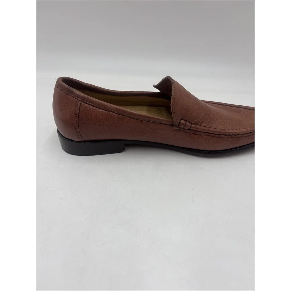 Florsheim Mens Leather Loafers Brown Slip-On Dress Shoes Size 9.5D
